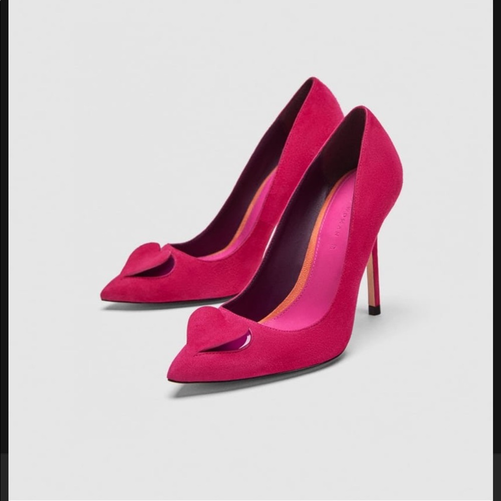 Zara pink heels size 37 6.5